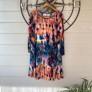 Pixi + Ivy Colorful Dress with Sleeves and Pockets